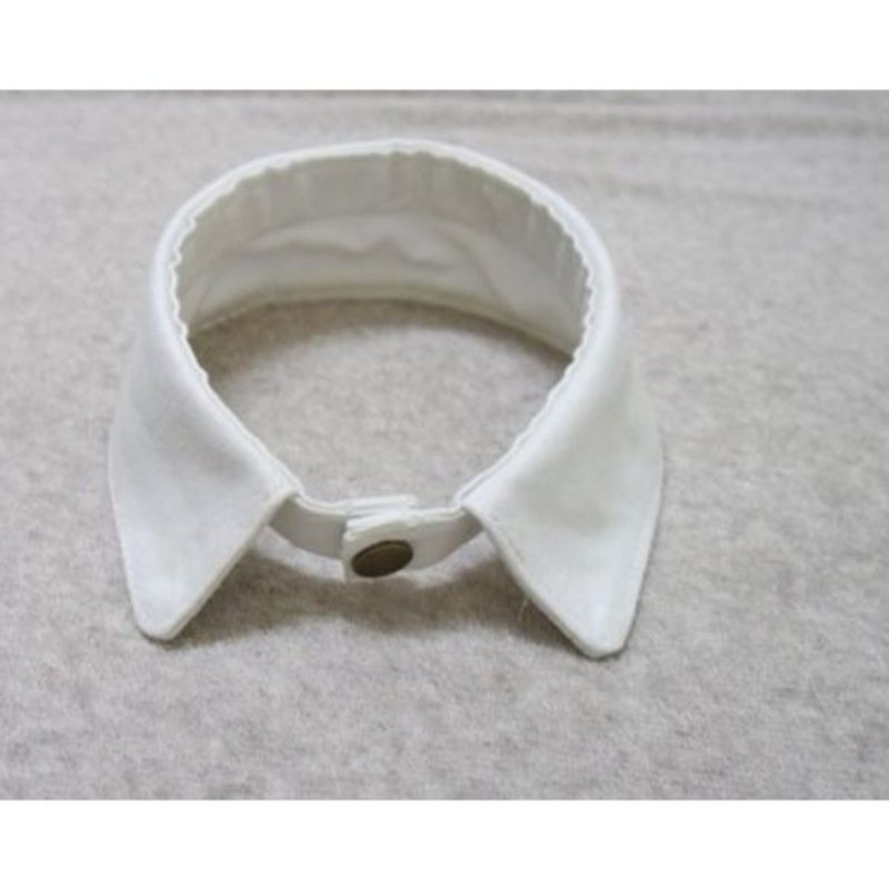 Among handmade 。pet necklace_white (large size) - Collars & Leashes - Cotton & Hemp 