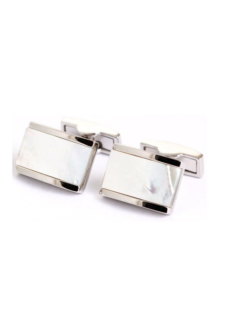 Kings Collection White Pearl Cufflinks KC10023 Silver - Cuff Links - Other Metals Silver