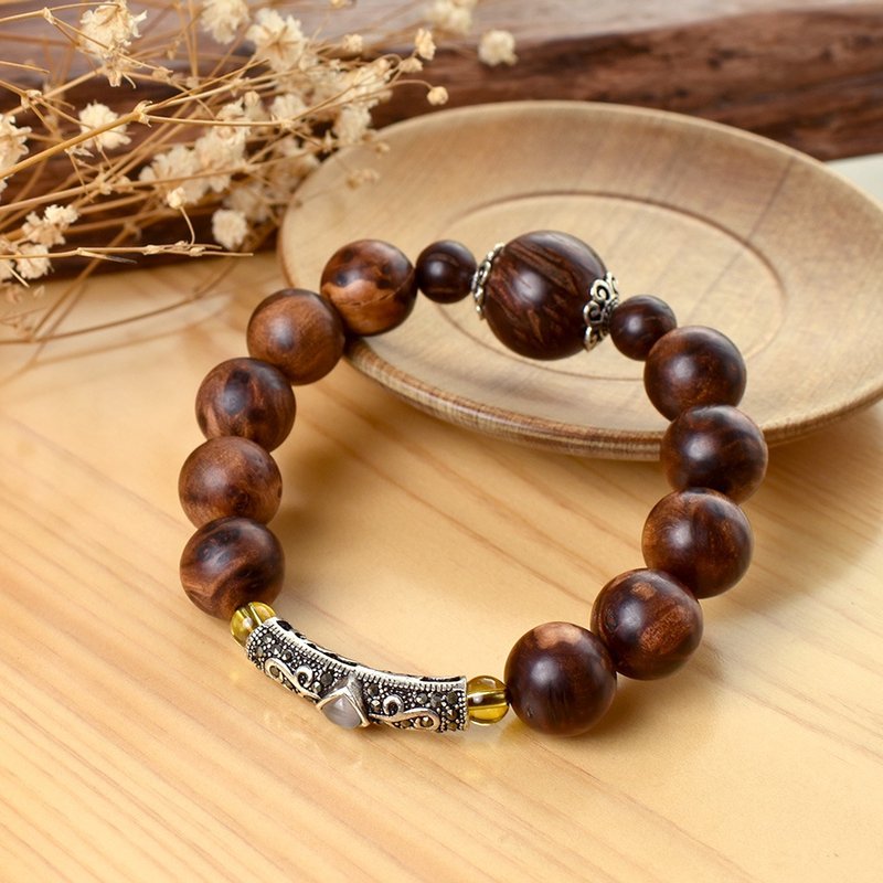 CYPRESS Xiao Nan tumor wood bracelet - Bracelets - Wood 