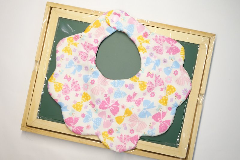 Play cloth hand made. Double-sided baby saliva towel - Bibs - Paper Pink