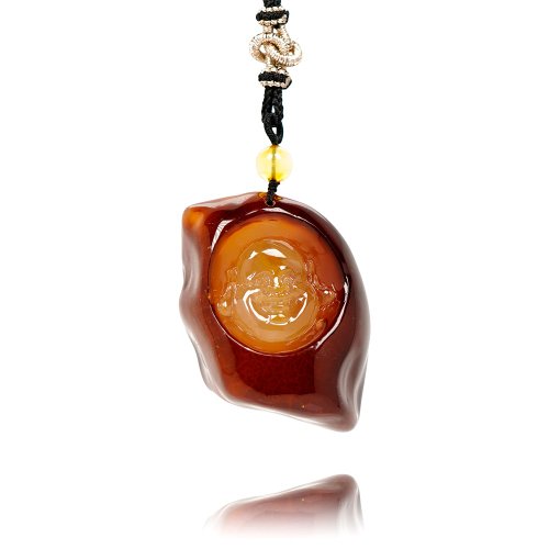 正佳珠寶 Gemsrich Jewelry 【正佳珠寶】蜜蠟琥珀 頂級紅皮琥珀 19.7g 大肚彌勒佛吊墜