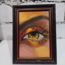 美しい目の絵画オリジナルアート肖像画油絵