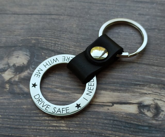 engraved leather keychains