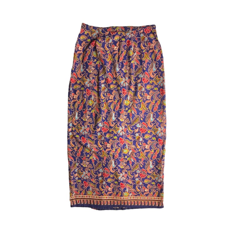 Batik Multicolor Totem Skirt - กระโปรง - ผ้าฝ้าย/ผ้าลินิน หลากหลายสี