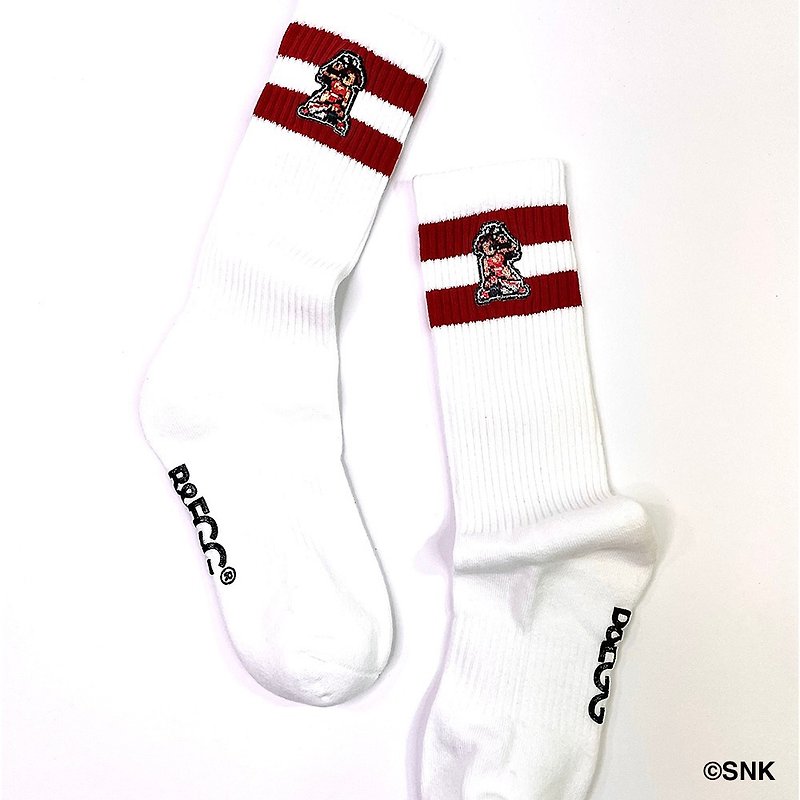 SNK&EGG MAI SHIRANUI retro striped socks - Socks - Cotton & Hemp 