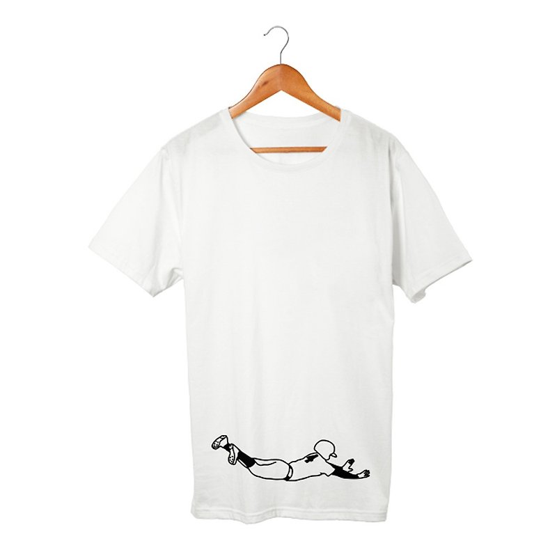 Baseball T恤 - 男 T 恤 - 棉．麻 白色