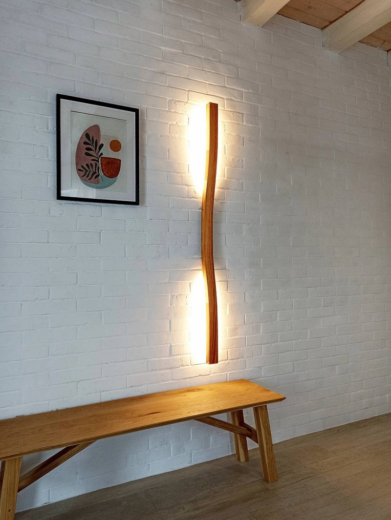 Rustic Wall Sconce, Wood Wall Light, Modern Sconce, Scandinavian Light Fixtures - 燈具/燈飾 - 木頭 