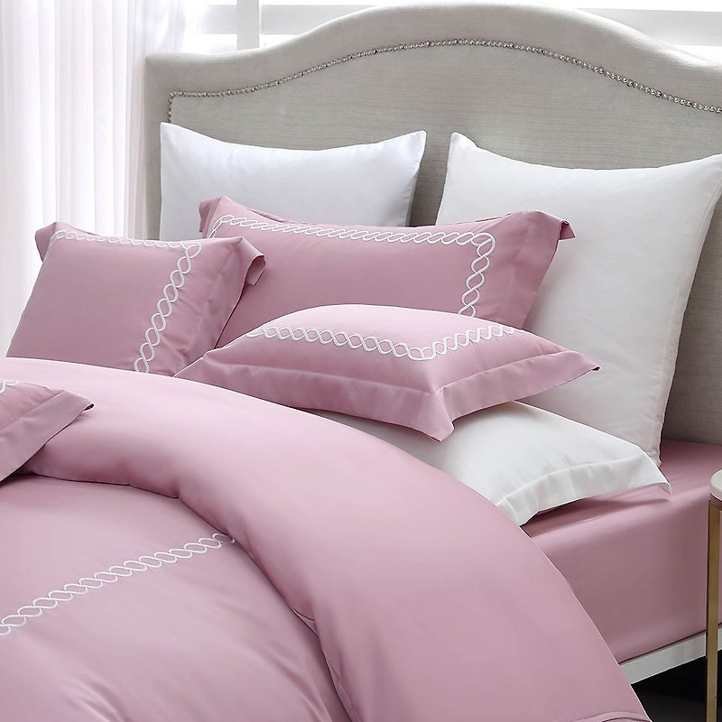 Hongyu 300 Woven Tencel Cotton Thin Quilt Cover/Dual-Purpose Quilt Cover Wild Rose Pink - Bedding - Other Materials Pink