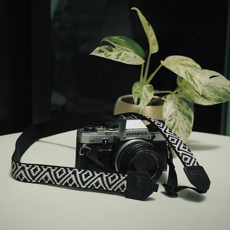 Boho Black (restock)  / SMALL SIZE  / CAMERA STRAP by YES IDID. - Camera Straps & Stands - Faux Leather Black
