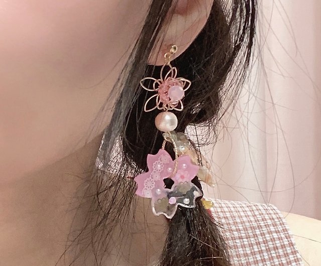 Sakura Earrings. CHOOSE YOUR COLOR. Cherry Blossom Earrings. 