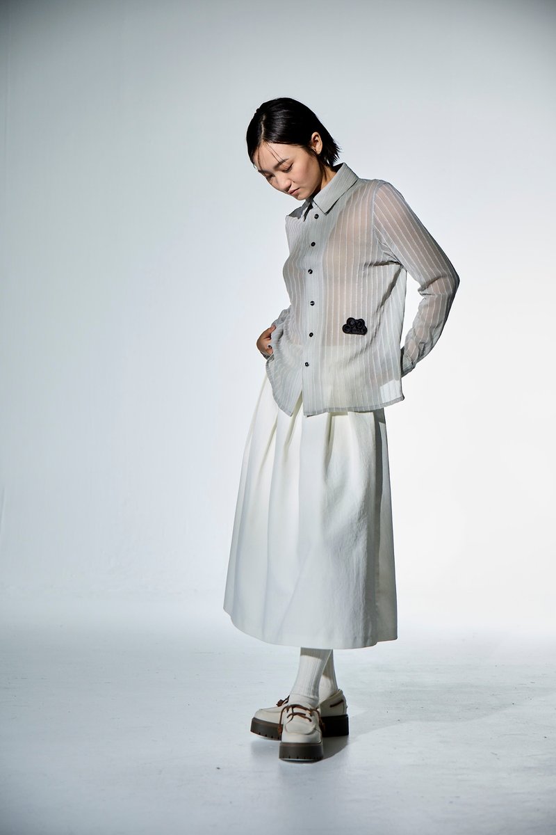 圖章襯衫 - 女襯衫 - 其他材質 