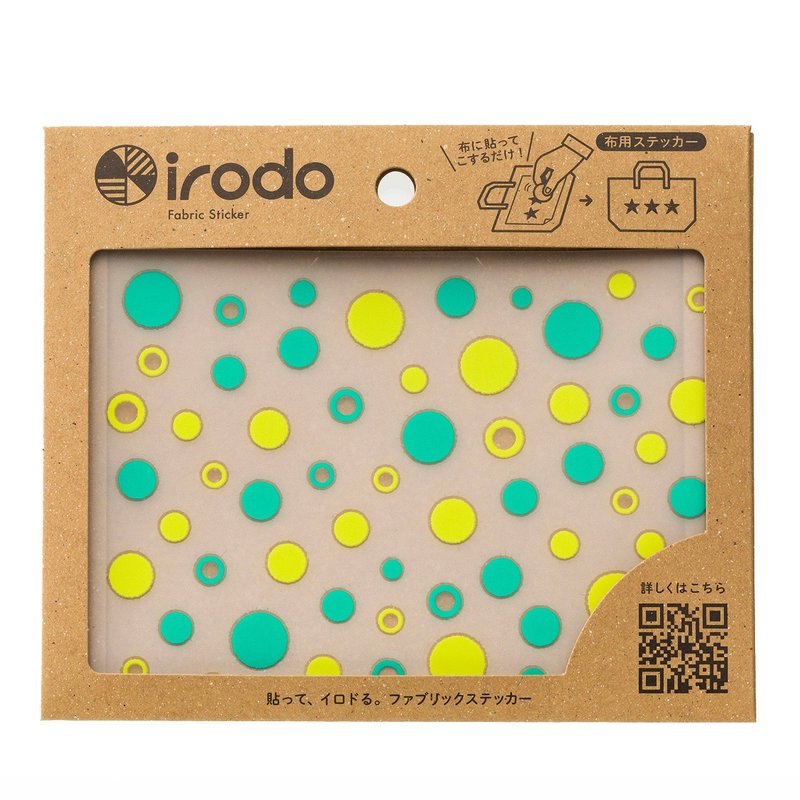 [irodo] Shower Dot GN, LIGN (non-iron transfer sticker for fabric) - Stickers - Other Materials Multicolor