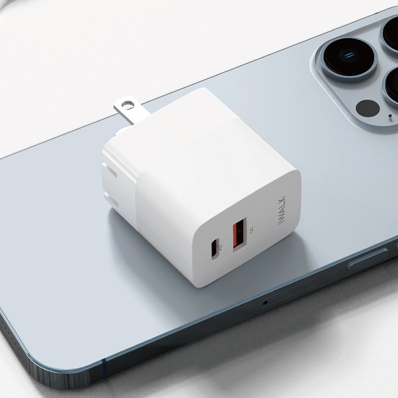 【iWALK】 Square Quick Charging Head【Pearl White】 - Phone Accessories - Other Materials White