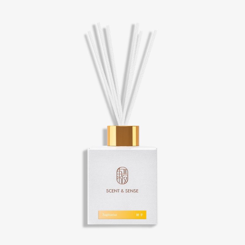 East District Warm Male Sagittarius Fresh Citrus Constellation Diffuser with Diffuser Bamboo Packet - น้ำหอม - แก้ว 