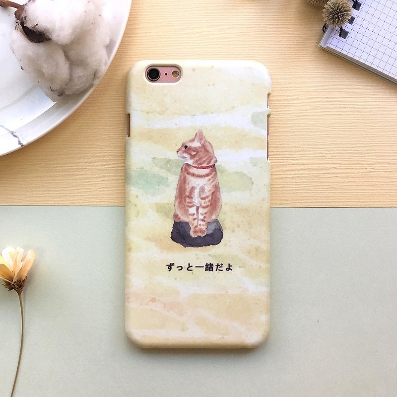 Little Orange Meow-Hard Shell (iPhone.Samsung Samsung, HTC, Sony.ASUS mobile phone case) - Phone Cases - Plastic Yellow