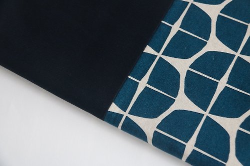 14-inch laptop bag-printed dark blue - Shop chung-bag Laptop Bags - Pinkoi