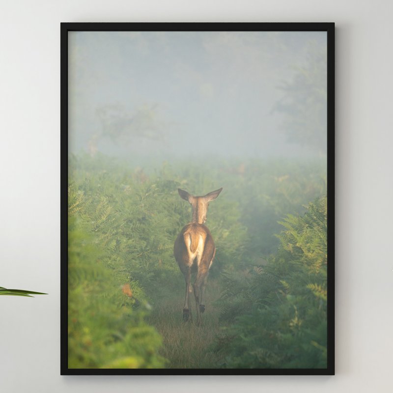 Forest Elk Wall Artwork, Deer Wall Print, Forest Animal Deer Print, Elk Photo - Posters - Paper 