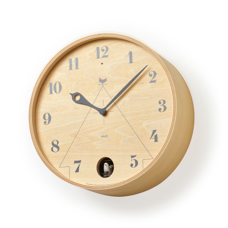 Lemnos Pace Cuckoo Clock - Natural - Clocks - Wood Khaki