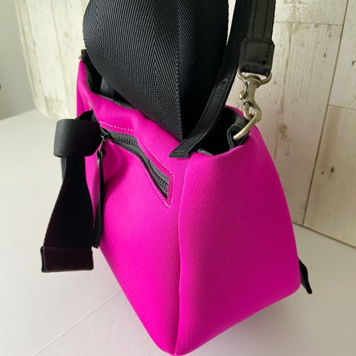 Neoprene Material Handbag & Pochette Pink - Shop yabo Messenger