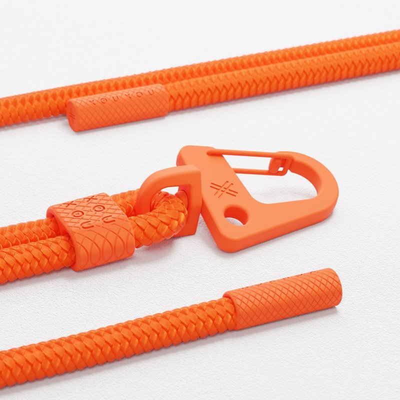 XOUXOU Phone Carabiner Rope - Vibrant Orange - อุปกรณ์เสริมอื่น ๆ - ไนลอน สีส้ม