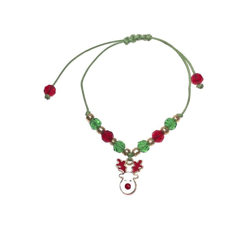 Christmas theme bracelet - 手鍊/手環 - 水晶 紅色
