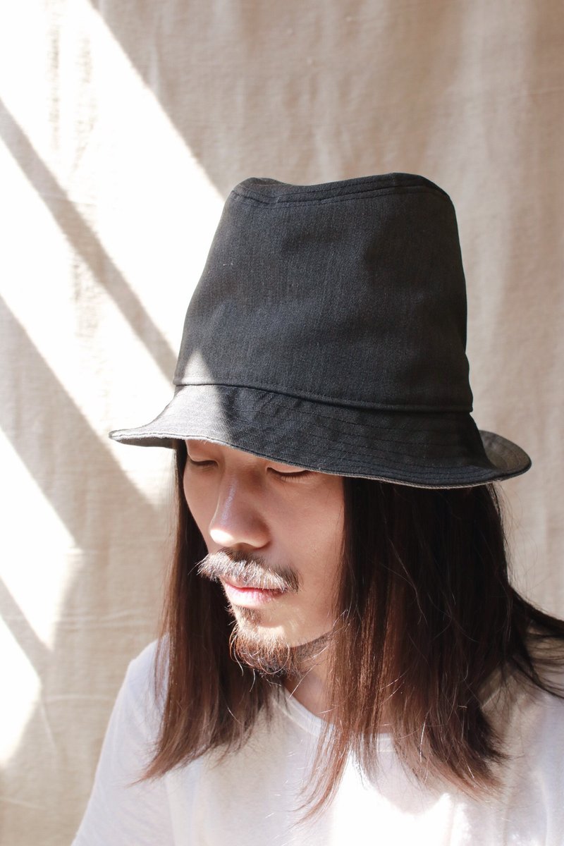 OMAKE Omabow duck tail hat / 灰 - 帽子 - 棉．麻 灰色