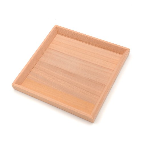 芬多森林 台灣檜木多用途托盤-正方形|居家生活小物收納置物盤,實木淺餐盤