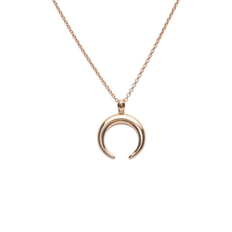 簡約馬蹄項鍊 925銀厚鍍18K金 Tenir Necklace - 項鍊 - 純銀 