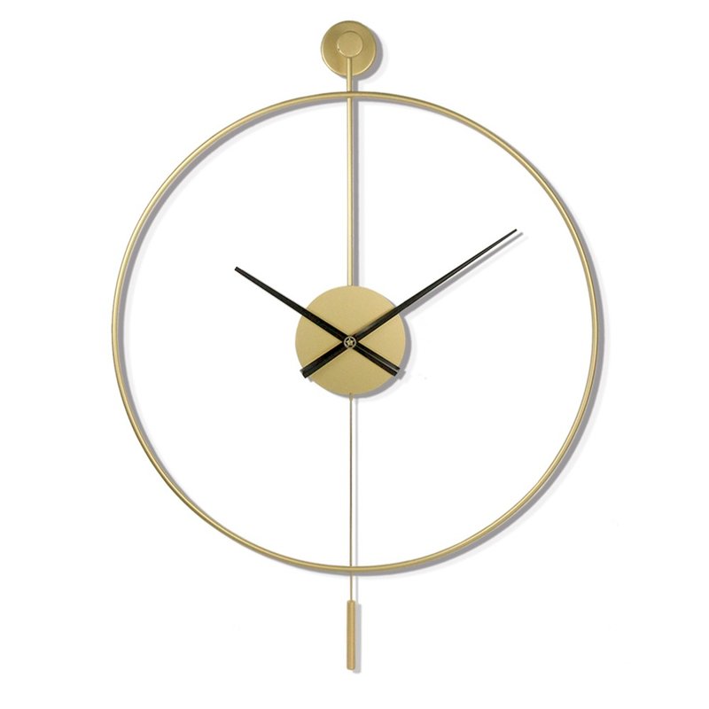 iINDOORS Ironwork Loft Pendulum Clock.60cm Handmade - นาฬิกา - โลหะ สีทอง