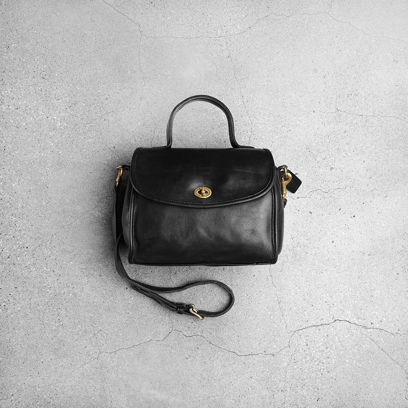 古董斜肩包 Coach / Vintage 古著 - 側背包/斜背包 - 真皮 黑色