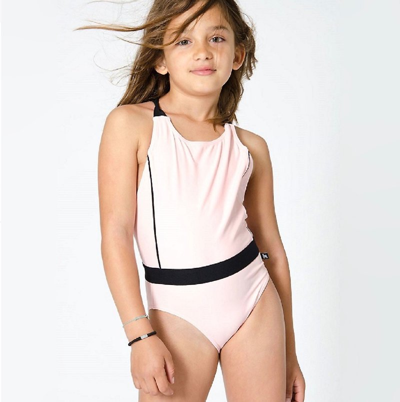瑞典女童泳衣7歲至8歲 粉紅色 - 兒童泳衣 - 聚酯纖維 粉紅色