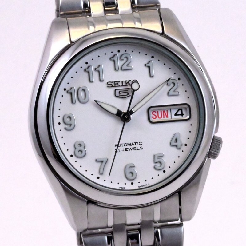 送料無料 SEIKO 5 自動巻 男性用腕時計 Automatic Day/Date 21石 Ref.7S26-01V0 Cal.7S26A 手錶 古董錶 - 男錶/中性錶 - 不鏽鋼 