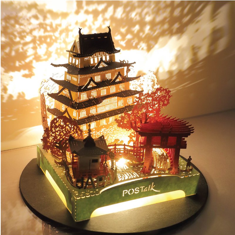 Japan - Paper Art Light Model - POSTalk Traveler Series (TL-06) Gift - Wood, Bamboo & Paper - Other Materials Multicolor