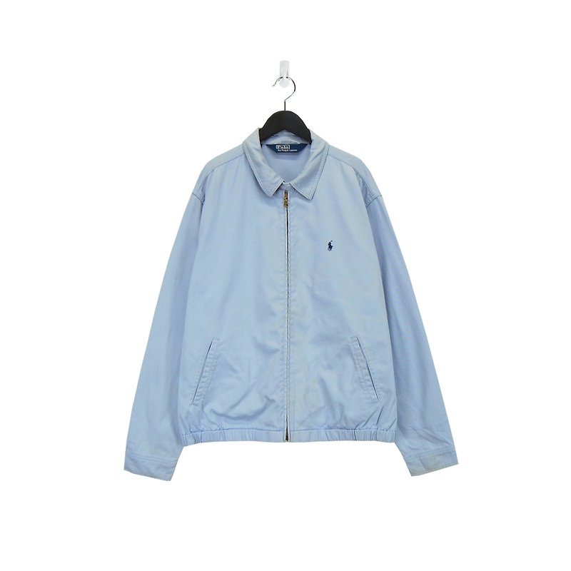 A‧PRANK: DOLLY :: vintage VINTAGE brand POLO light blue work jacket (L) (J712041) - เสื้อโค้ทผู้ชาย - ผ้าฝ้าย/ผ้าลินิน สีน้ำเงิน