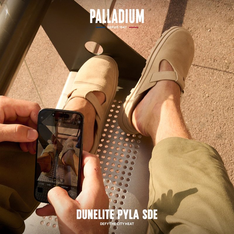 PALLADIUM DUNELITE PYLA SDE 麂皮穆勒拖鞋 男女共款 沙色 74454 - 拖鞋 - 其他材質 