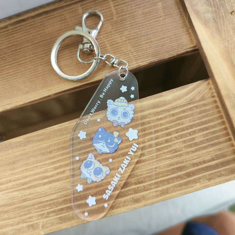 Acrylic Pendant/Keychain_Don't worry,be happy. - Keychains - Acrylic Transparent