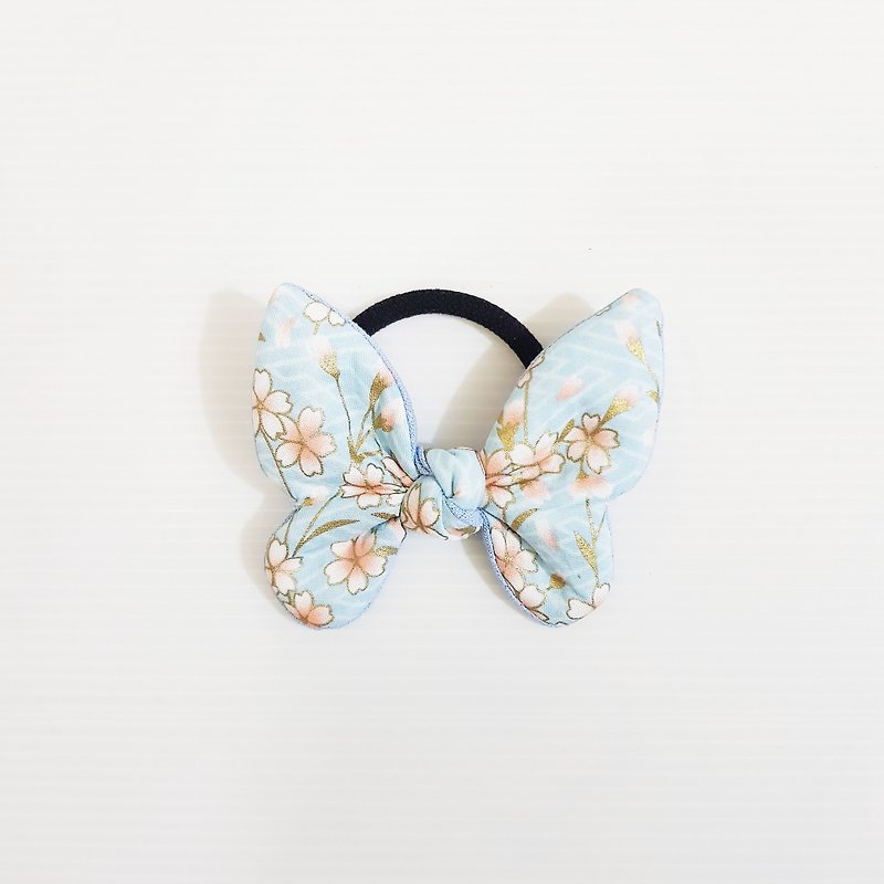 [Sakura (blue)-light blue] Exclusive classic style!!! Bow-shaped hair tie