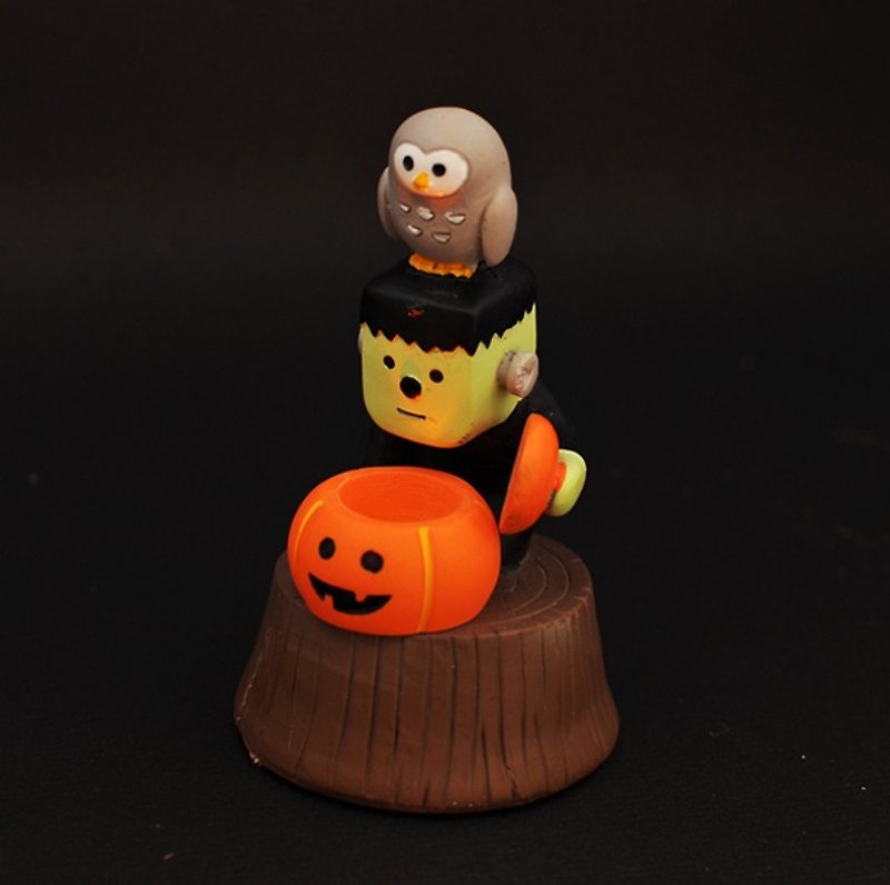 【Japan Decole】 concombre Halloween limited LED modeling lights ★ Owls ● Frankenstein and pumpkin lights - โคมไฟ - วัสดุอื่นๆ สีส้ม