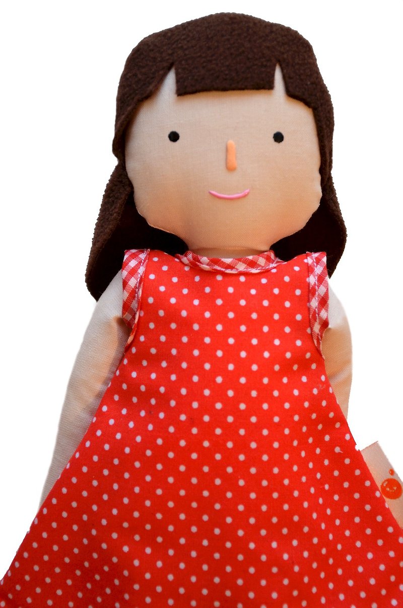 洋娃娃  / Girl doll / Rag doll of a Girl / Handmade / Light Tan skin doll - Stuffed Dolls & Figurines - Other Materials Multicolor