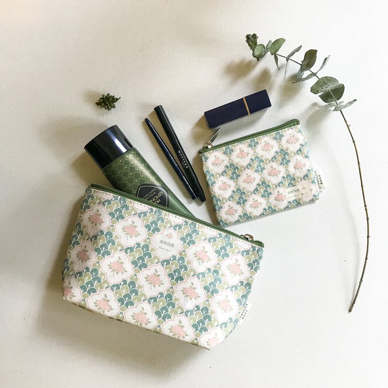 Cosmetic Bag ∣ Forest Rose - Toiletry Bags & Pouches - Cotton & Hemp Pink