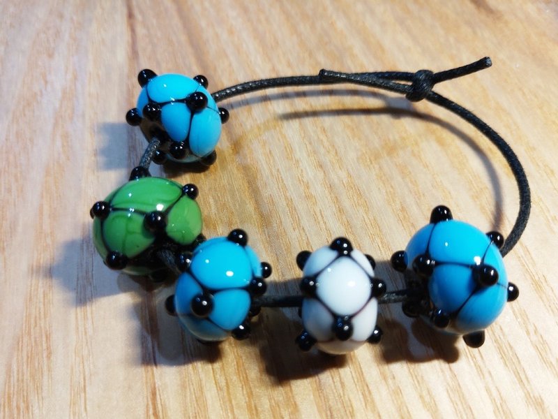 3D grid glass beads | Lampwork fired - งานเซรามิก/แก้ว - แก้ว หลากหลายสี