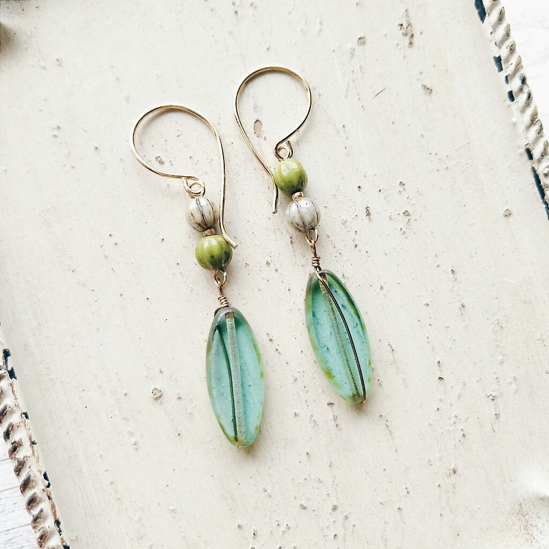 momolico earring crystal  - Earrings & Clip-ons - Other Materials Green