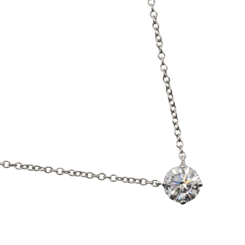 【日本直送】ハリーウィンストン HARRY WINSTON ラウンドソリティア ネックレス Pt950プラチナ × ダイヤモンド 約2.5g レディース【中古】 - 項鍊 - 貴金屬 銀色