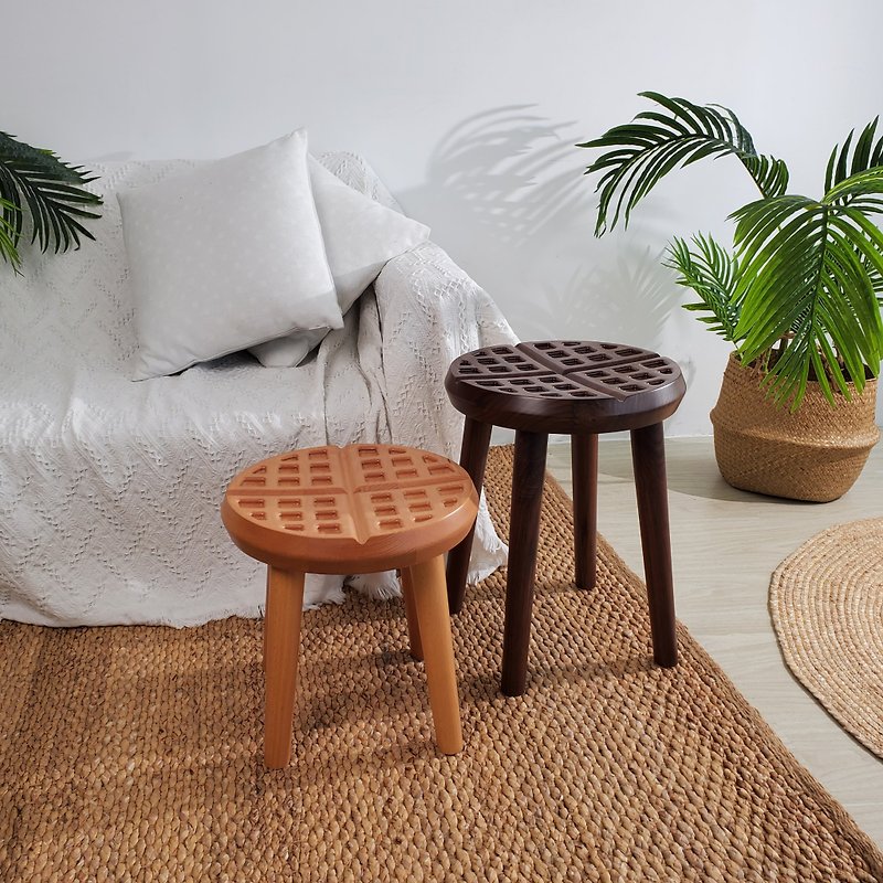 [Selected Design of Microforest] Waffle--Lattice Muffin Chair--Original--Chocolate Flavor - Chairs & Sofas - Wood Brown