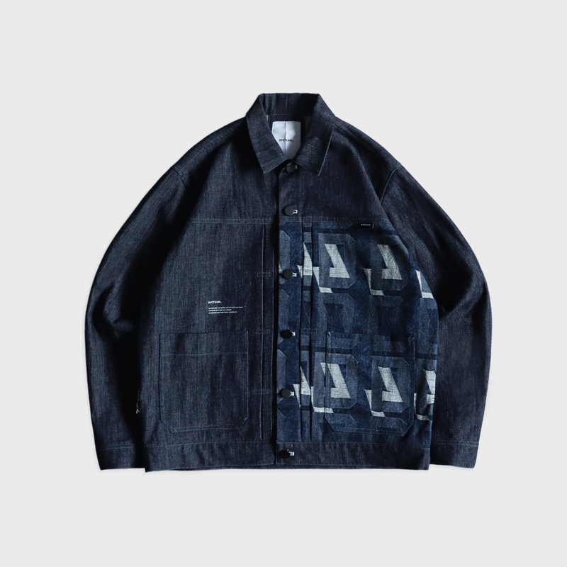 DYCTEAM - Stitching denim jacket - 男夾克/外套 - 其他材質 藍色