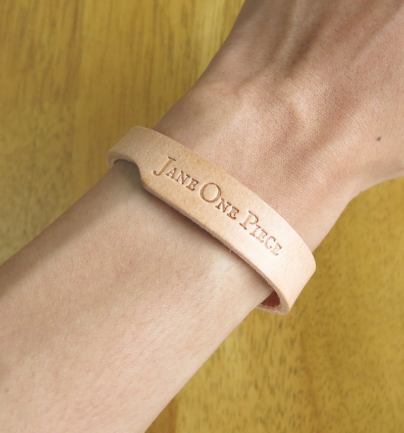 No care bracelet 【Jane One Piece】 - Bracelets - Genuine Leather Brown