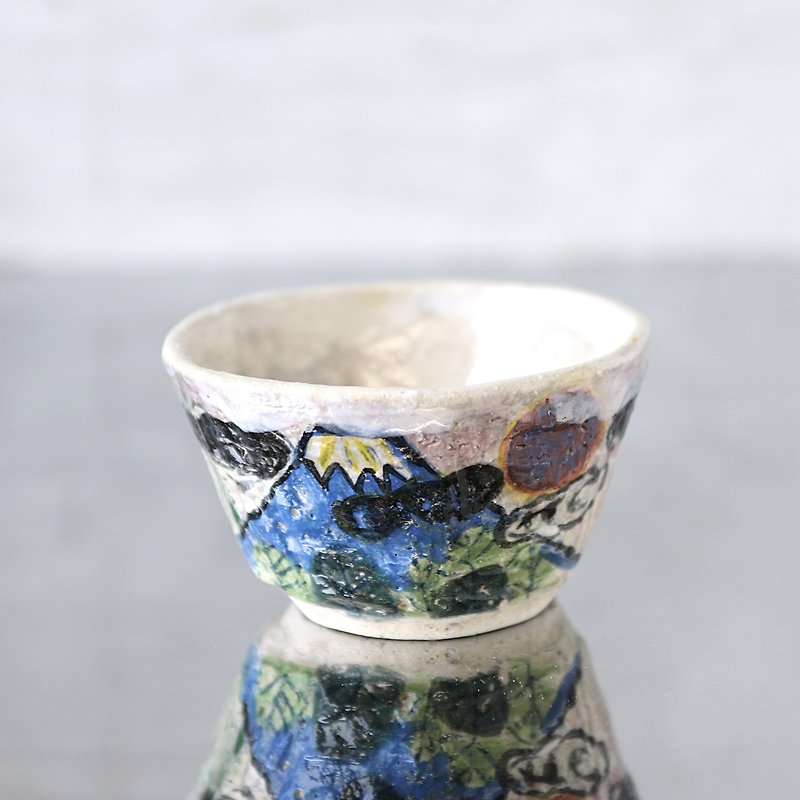 Hand twist cup · small · blue Fuji - Cups - Pottery Blue