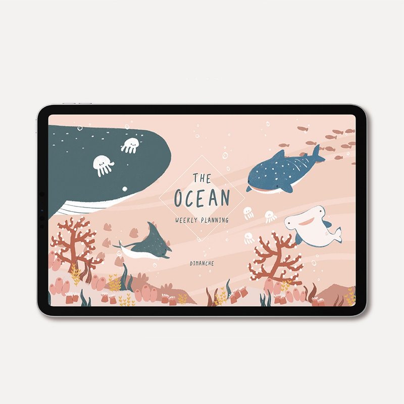 迪夢奇 【電子手帳】The Ocean 無時效電子手帳 粉海 - 電子手帳及素材 - 其他材質 