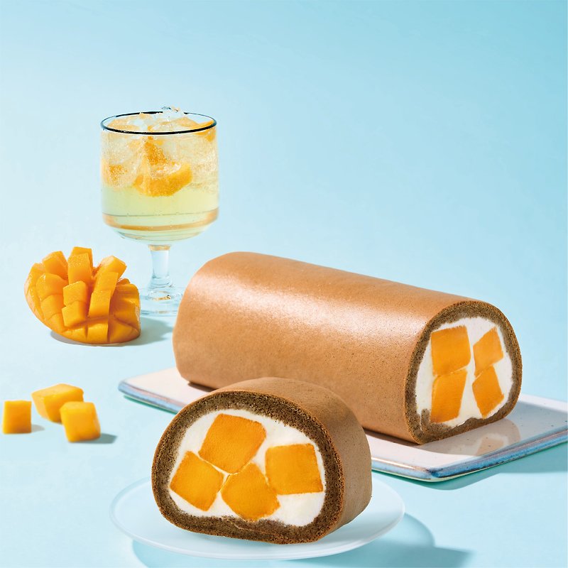【1%bakery】Freshly picked mango Earl Gray Milk Rolls - Cake & Desserts - Fresh Ingredients Orange