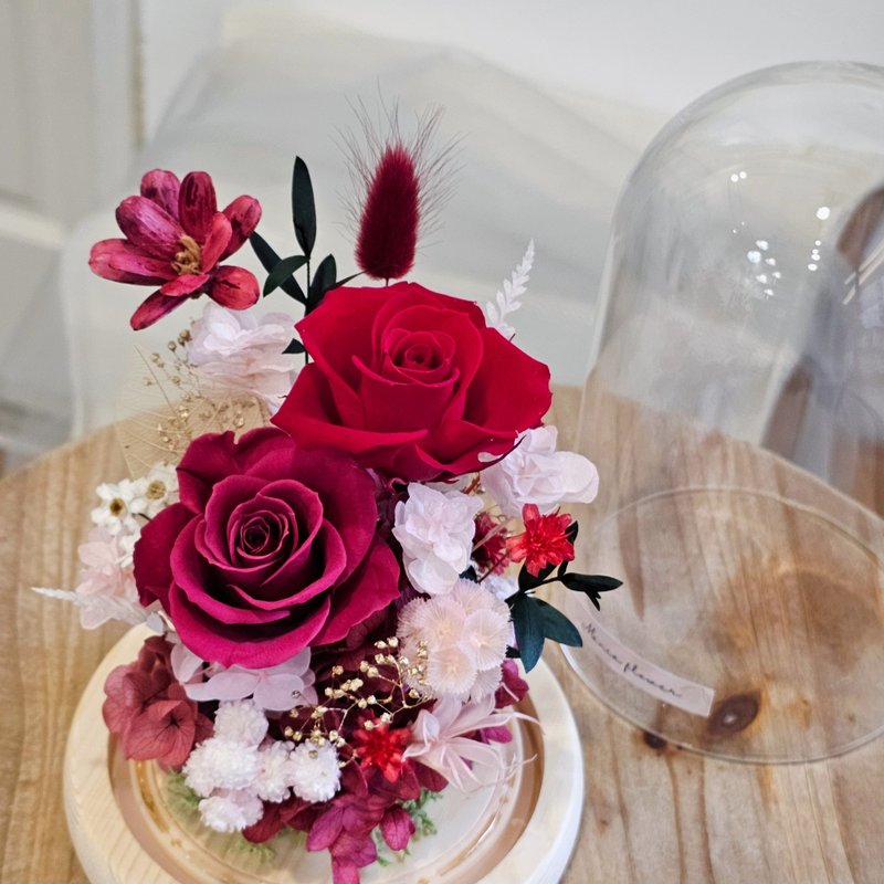 Rose glass shade/red trough lamp models ready for shipment quickly - Dried Flowers & Bouquets - Plants & Flowers Red